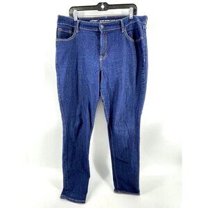 Old Navy Super Skinny Mid-Rise Women's Jeans Size 16 Regular Dark Wash Stretch